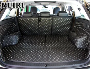 

High quality! Special car trunk mats for Skoda KODIAQ 7 seats 2019 2018 2017 waterproof cargo liner boot carpets,Free shipping