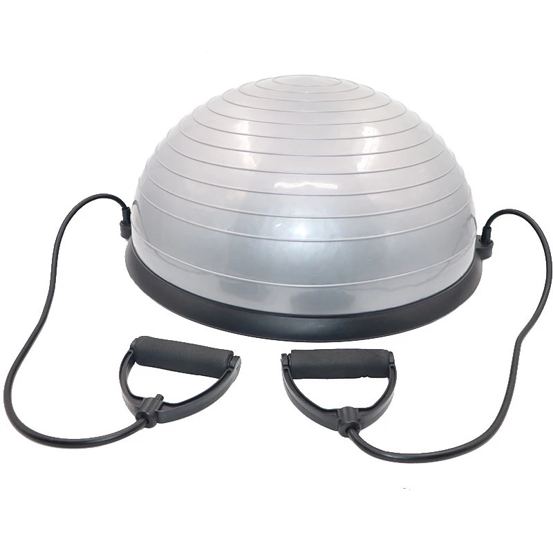 58 см Высокое качество вес подшипника 300 кг йога мяч баланс тела половина мяч Фитнес мяч тренажерный мяч спорт Fitball Proof - Цвет: Серый