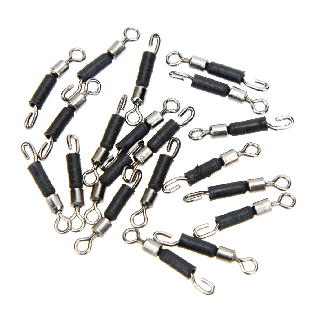 

100 piece/set Fishing Swivels 13mm Stainless Steel Fishing Hook Rolling Swivels Line Connector Fishing Tool parts accessories