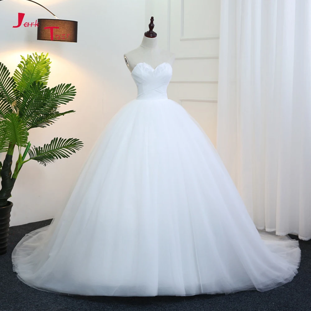 

Jark Tozr 2019 New Arrive Sweetheart Backless Gorgeous Princess Ball Gown Wedding Dresses With Petticoat Vestido De Casamento