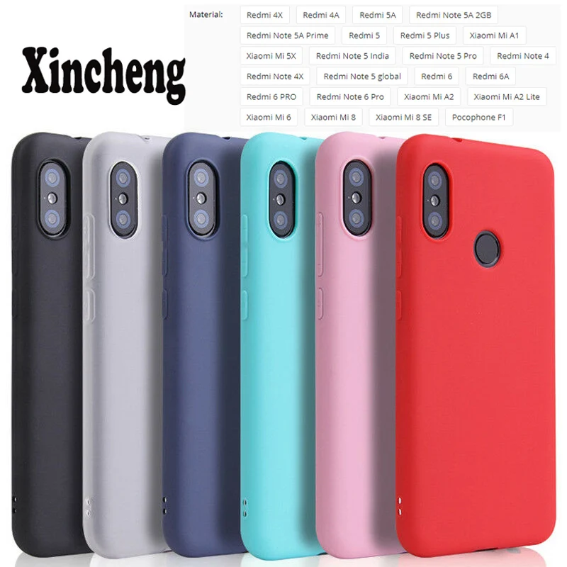 For Xiaomi Redmi 4X 4A 5A 5 Plus Mi A1 5X Note Pro S2 6 6A PRO Clear TPU and solid Back Cover Silicon case | Мобильные телефоны и