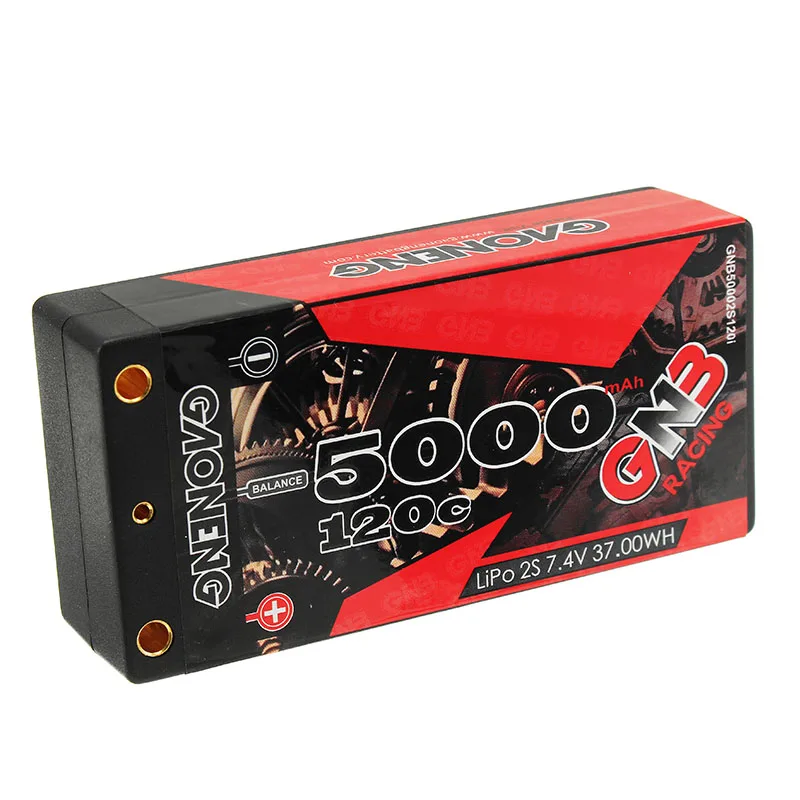 Аккумуляторная батарея Lipo Gaoneng 7 4 V 5000 mAh 2S2P 120C 37 5 WH для 1/10 Квадрокоптер RC FPV