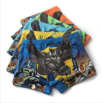 

35% 5pcs Children boy's boxers batman Underwears Panties Milk Silk cartoon Underpants 2-7Year 2kinds TP01