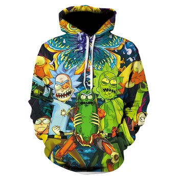 

Brand Cosmos 2019 Fashion Brand 3D hoodies cartoon rick and morty print Women/Men Hoody casual hooded sweatshirts