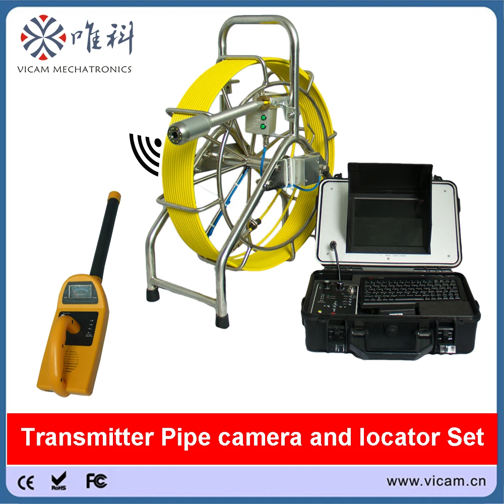 Buy Vicam Underground Pipe inspection equipment 60m 7mm rigid push rod sewer