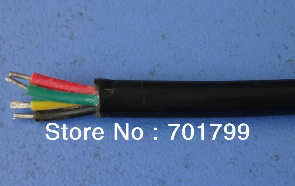 100m/lot 4pin(black red green yellow) cable for pixel light,with ...