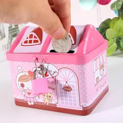 Милая свинья-копилка креативный мультфильм Маленькая банка дом копилка для денег коробки жесть Копилка лучший подарок для детей