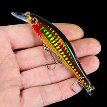 Приманка Minnow, 1 шт., 11,5 г/9,8 см, жесткая приманка, 5 цветов, рыболовные снасти, 8#, крючок, искусственная приманка