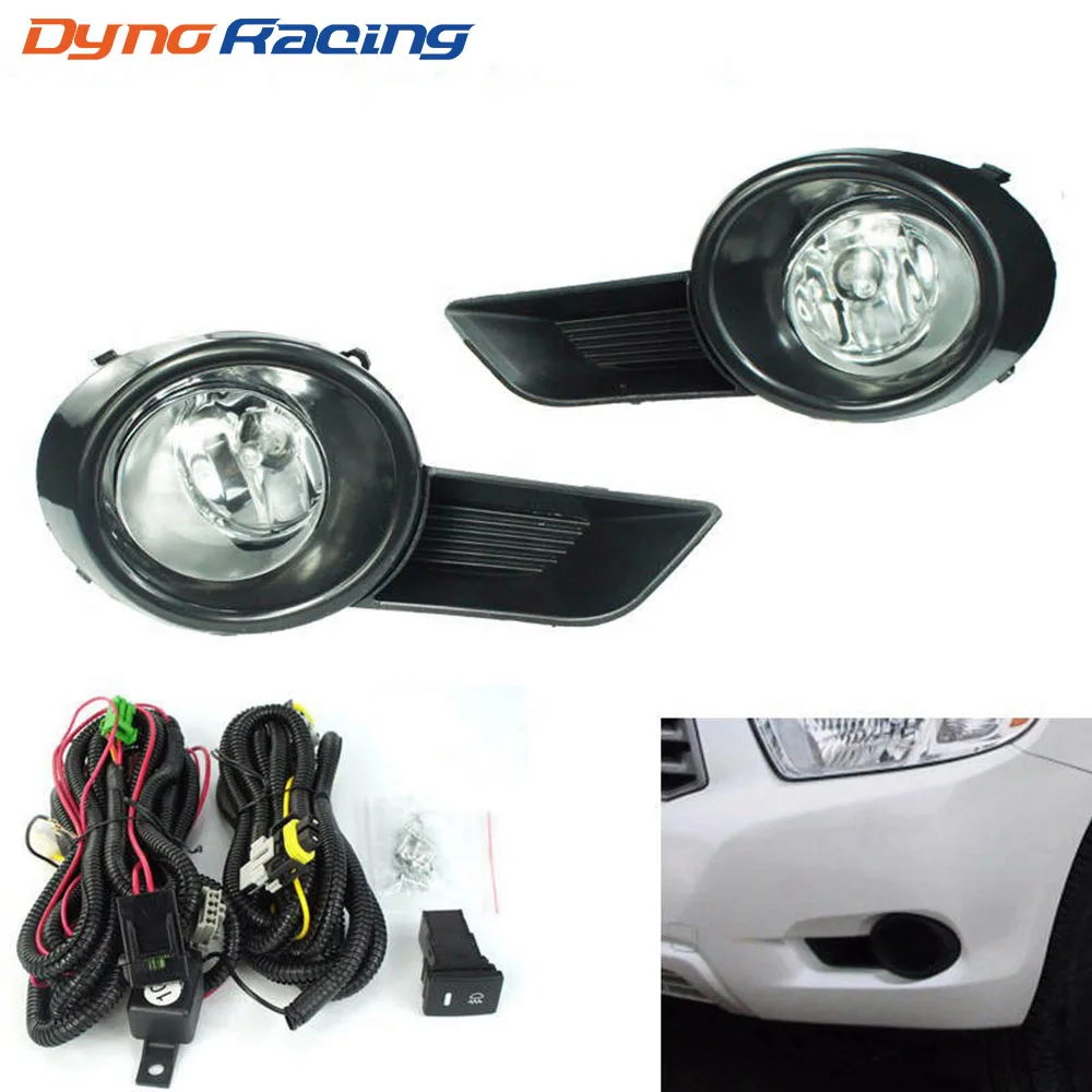 

Fog light for for TOYOTA HIGH LANDER 2008-2011 fog lamps Clear Lens Bumper Fog Lights Driving Lamps YC100602-CL