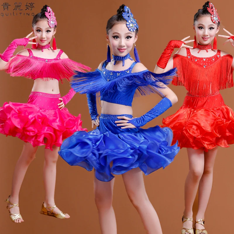 Children 's Latin Dance Performance Children' s Latin Dance Dress
