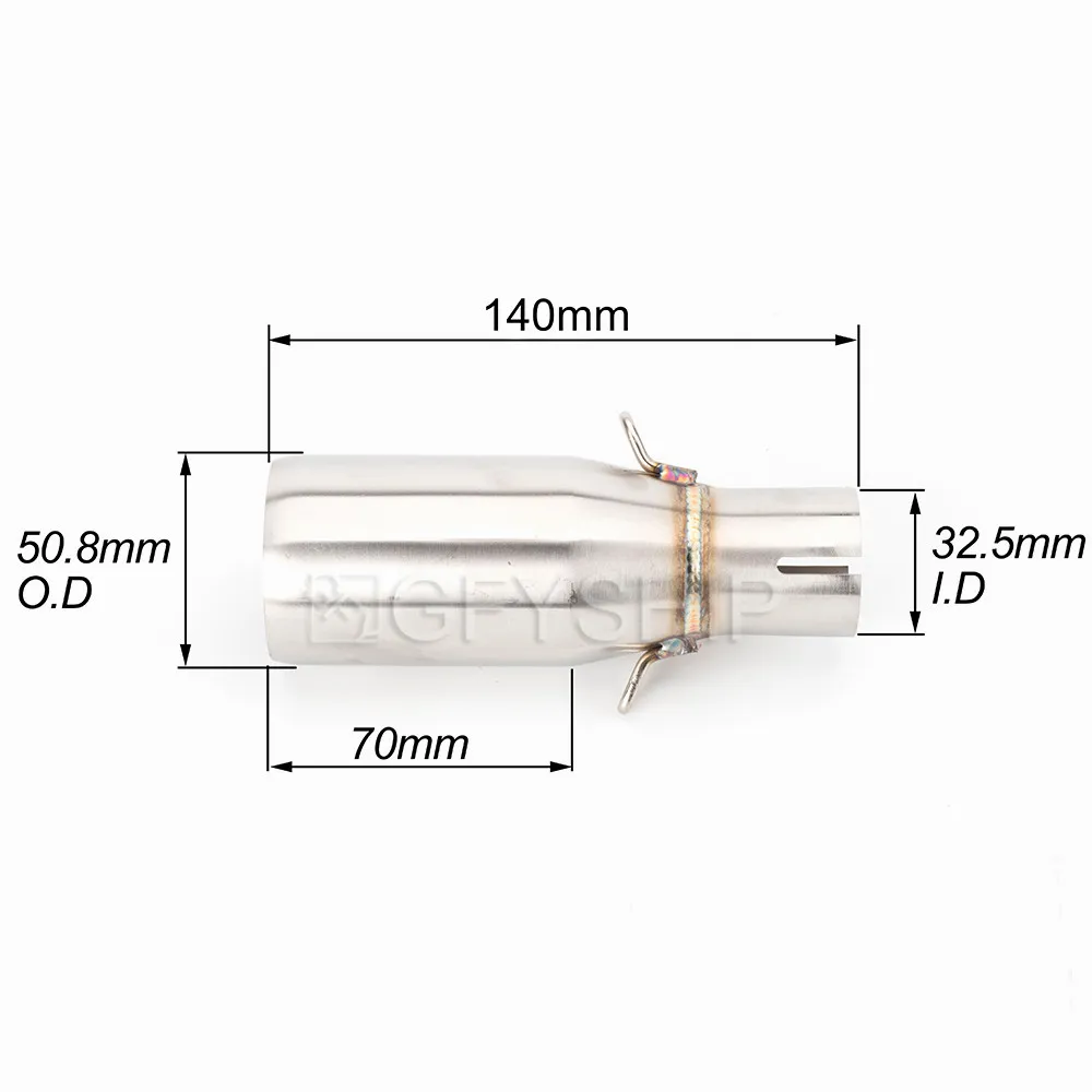 For Piaggio MP3 300 / LT 2008-2016 MP3 250 / LT 2008-2013 MP3 300 250 Escape Slip-on Motorcycle Exhaust Muffler Middle Link Pipe - Image 2