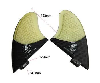 

2 pcs honey comb carbon fiber glass mixed board fins