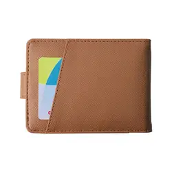 Складной Короткий держатель для карт из искусственной кожи мульти-кошелек с отделениями ID держатель для кредитных карт кошелек PO66