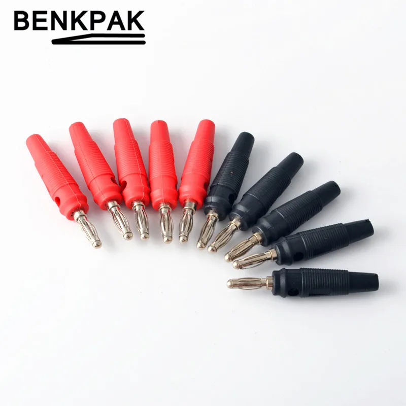 

10pcs 4MM Banana Plug Audio Speaker Connectors Amplifier Speaker Binding Post 4mm Banana Jack Plug For Cable Terminals