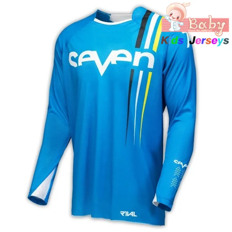 

Boys Quick Dry Long Sleeve Cycling Jersey Seven Mx Mtb Off Road Mountain Bike DH Motocross Downhill Jersey Breathable Jersey