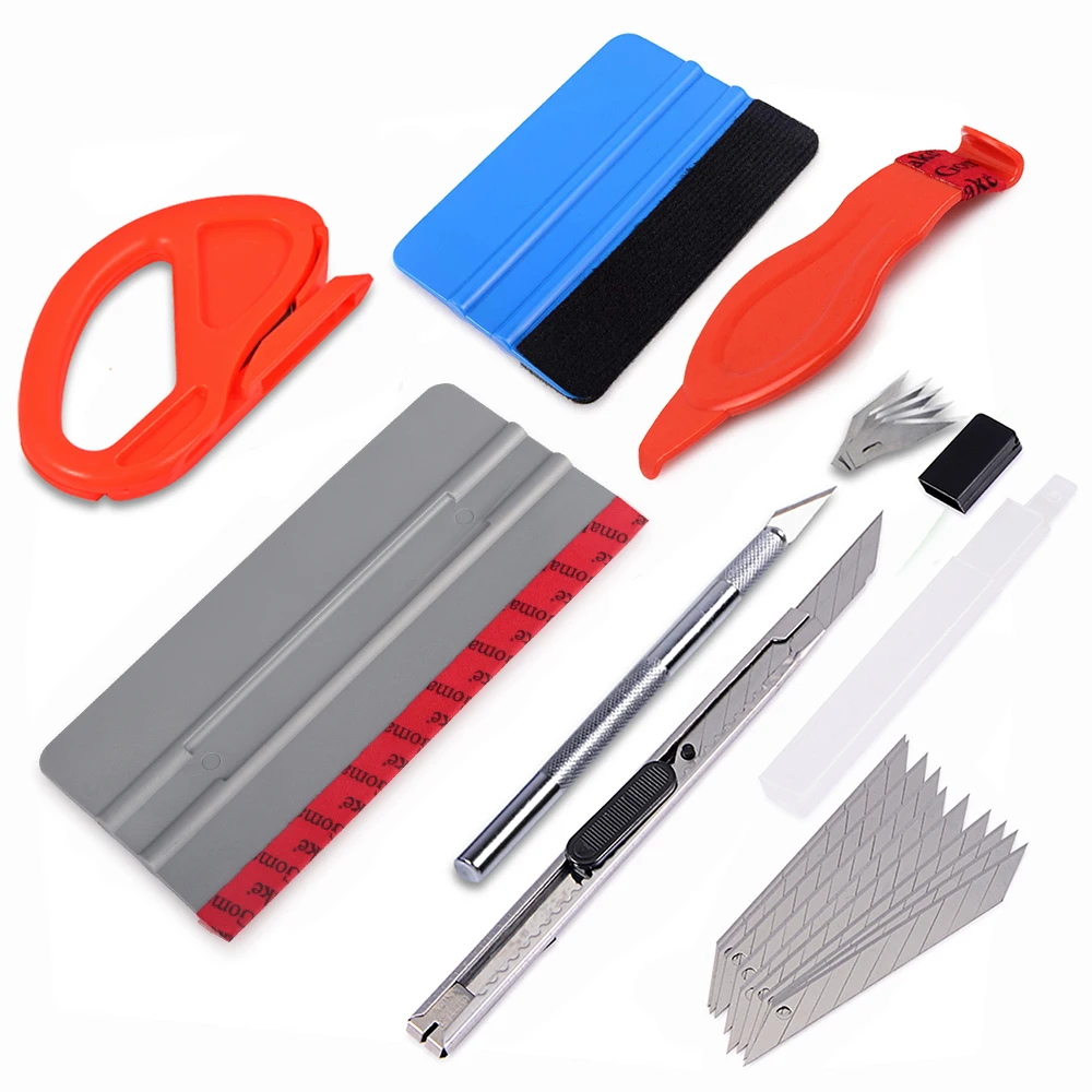 

EHDIS Car Vinyl Wrap Film Squeegee Stick Scraper Set Car Sticker Wrapping Carbon Film Cutter Knife Car Accessories Window Tint