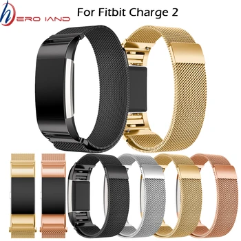 

Hero Iand Hot Selling For Fitbit Charge 2 Replacement Magnetic Milanese Loop Strap Stainless Steel Wrist Band For Fitbit Charge2