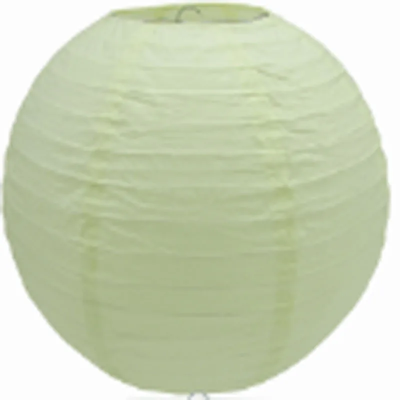 50 шт 30 см(12 дюймов) китайское круглое бумажные фонарики Свадебные украшения - Цвет: Ivory