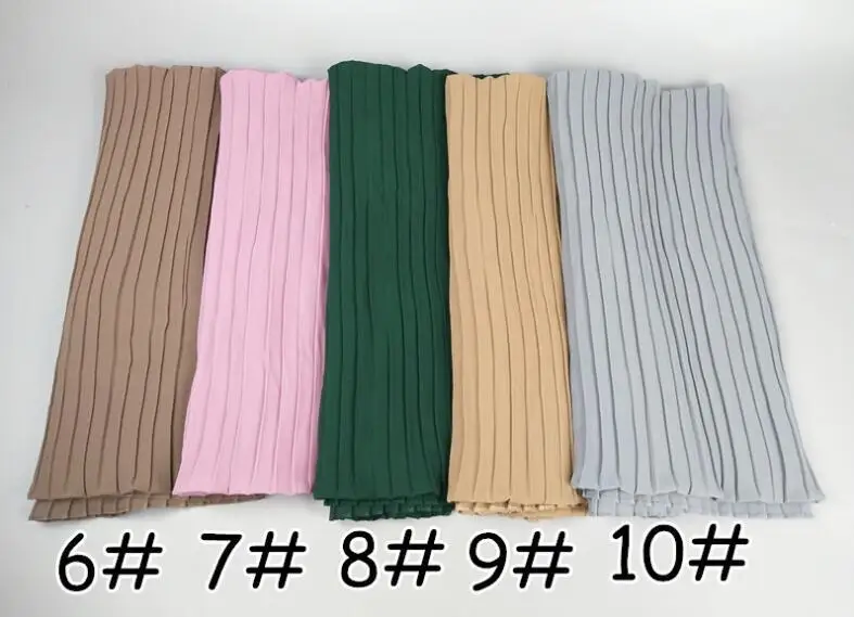 S13 Высокое Качество Курчавость пузырь шифон хиджаб запахом длинный шарф повязка wrap 180*85 см 10 шт./лот можно выбрать цвета