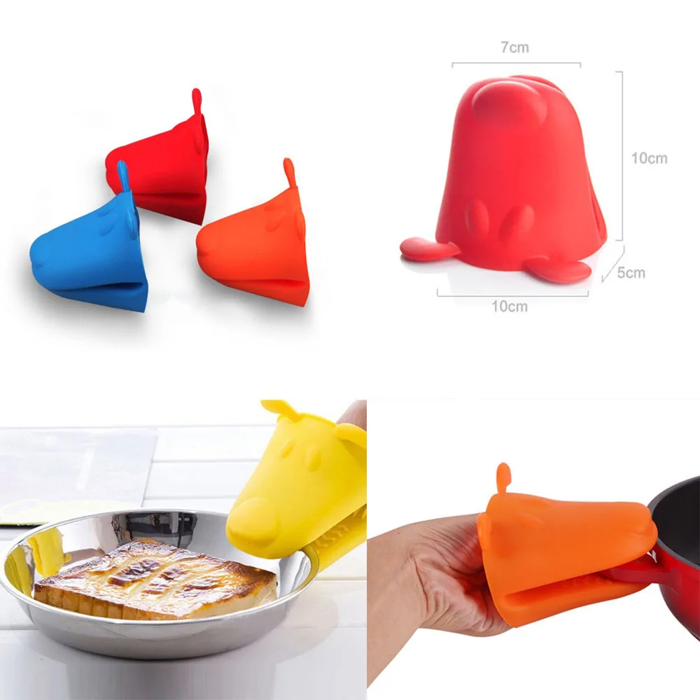 

New Arrval 2018 Hot Heat-resistant Kitchen Oven Holder BBQ Baking Mitt Glove Tool Silicone Doggie Shape