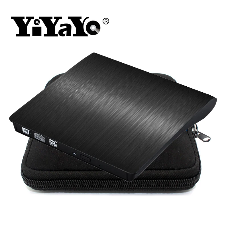 

YiYaYo USB 3.0 External Optical Drive CD/DVD RW Burner CD DVD ROM Player Portable Writer for MAC Laptop window10/7/8 +Drive bag