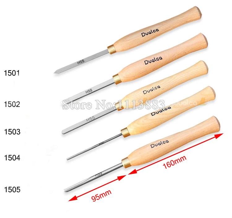 

5PCS HSS Small Woodturning Chisel SET For Small Details