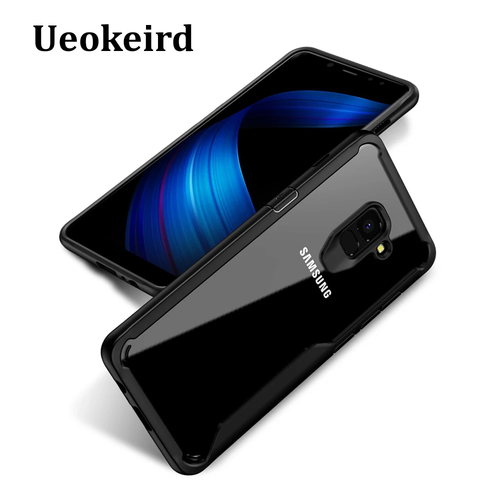 

Transparent Armor Case for Samsung A8 2018 Soft Plastic Combo for Galaxy A8 Plus 2018 Case Luxury Phone Cover
