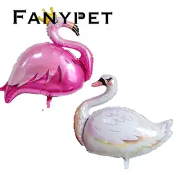 Большой Белый лебедь Фламинго шарик для дня рождения вечерние украшения детские игрушки для младенцев душ девочка надувной шар cumpleaños