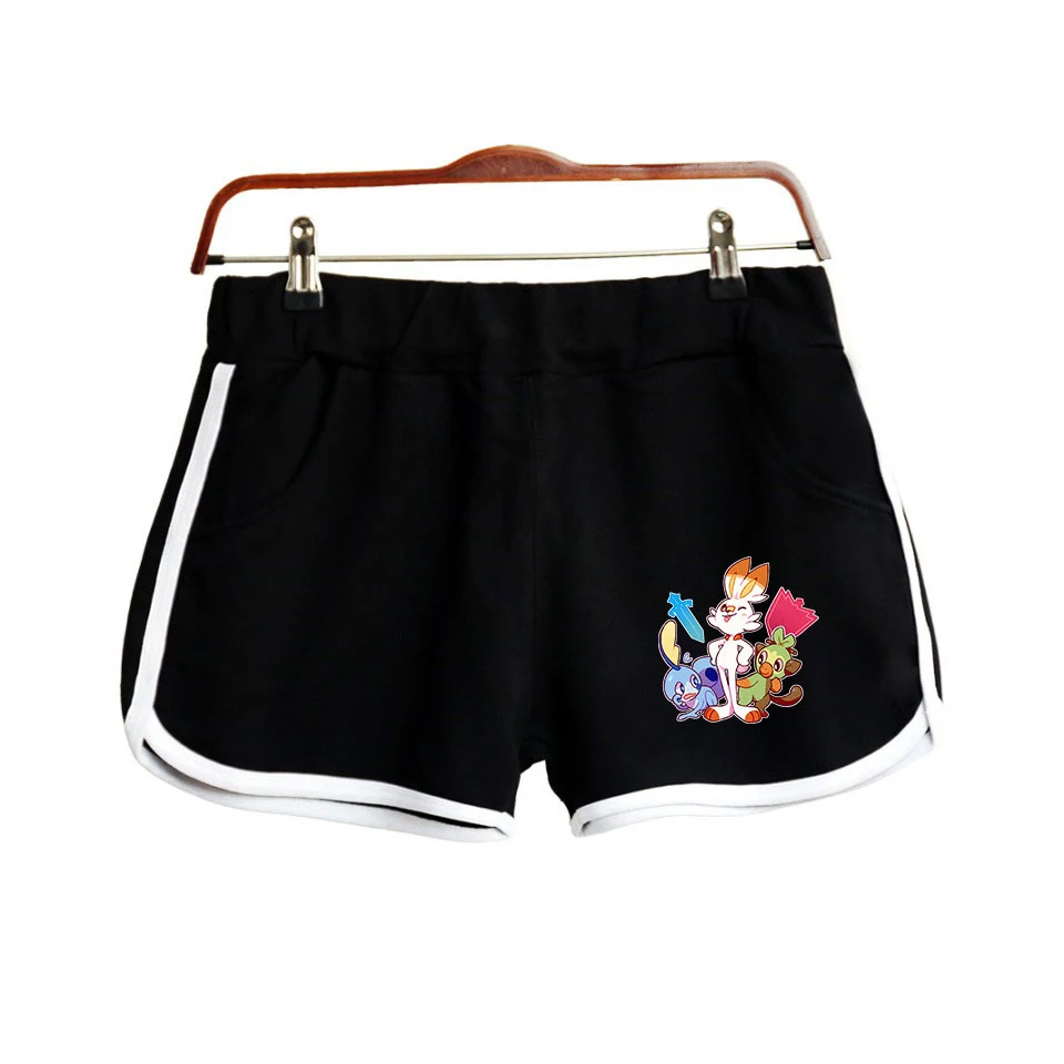 Pokemon Sword and Shield Printed Cool Game Sexy Hot Shorts Hight Quality Women Summer College style Running Streetwear Shorts