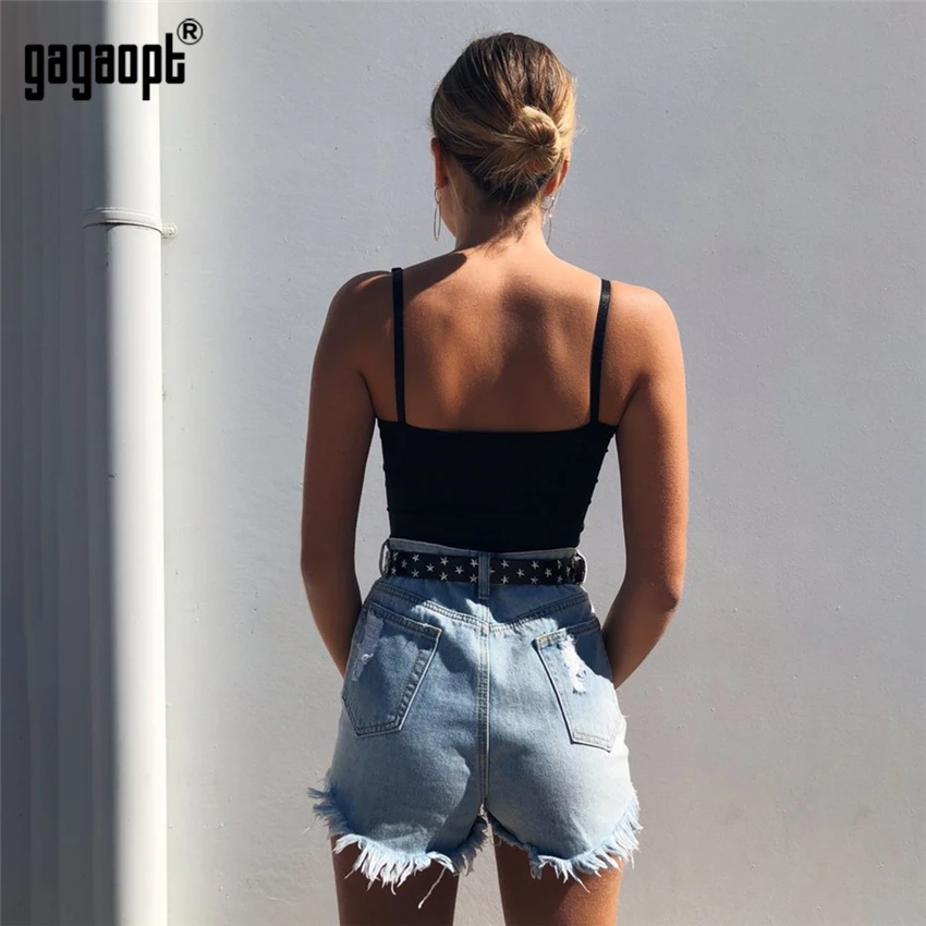 Gagaopt جديد أكمام ارتداءها النساء ضئيلة مثير ارتداءها سلسلة الأسود ارتداءها بذلة الصيف وزرة الشارع الشهير Gagaopt جديد أكمام ارتداءها النساء ضئيلة مثير ارتداءها سلسلة الأسود ارتداءها بذلة الصيف وزرة الشارع الشهير