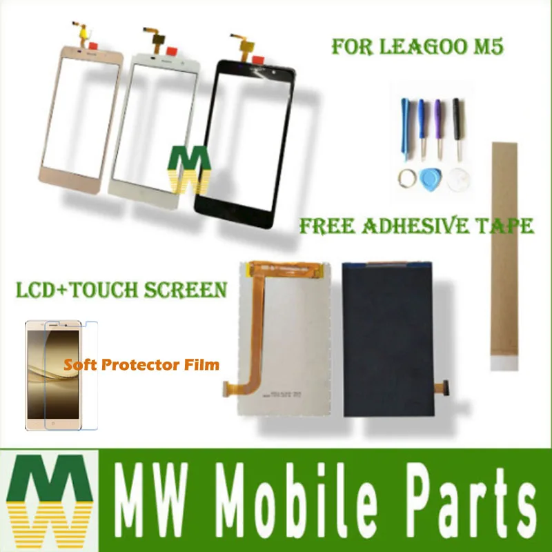 

1PC/Lot 5.0"For Leagoo M5 Seperate Touch Screen And Lcd Screen Display Black White Gold Color with KIt