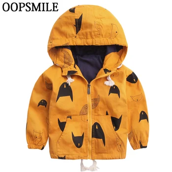 

Cartoon Pattern Baby Boy Girl Jacket Autumn Fashion Brand Kids Outerwear & Coats Boys Clothes Children Windbreaker Kids Jackets