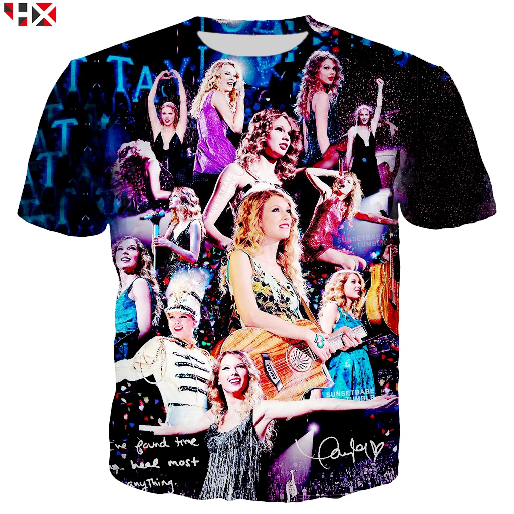 

Fashion Popular Country Singer Taylor T Shirt Men/Women 3D Printed Short Sleeve T-shirts Harajuku Style Streetwear Top S192