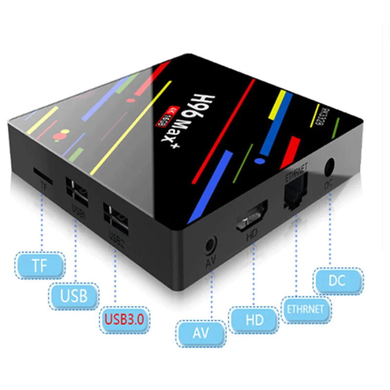 H96 MAX + Android 9 0 ТВ коробка USB3.0 2 Гб Оперативная память 16 Встроенная 4G WI FI 4 K видео