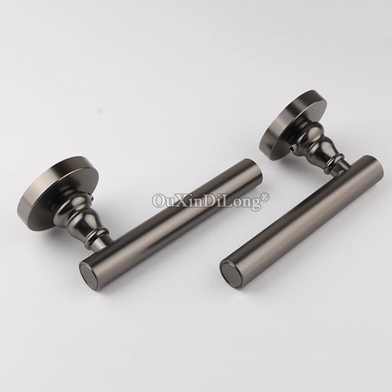  Elegant European Mute Mortise Door Lock Set Interior Entry Silent Door Lever Lock for Living Room B - 33035230310