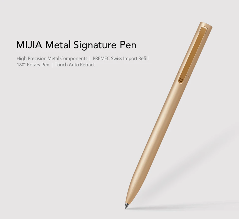 Xiaomi Mijia металлический знак P-E-N PREMEC гладкие легированные ручки Швейцария заправка MiKuni Япония черные чернила 0,5 подписи P-E-N2