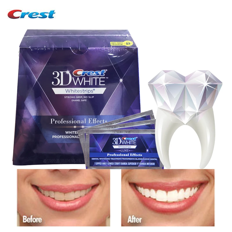 

Original Crest Whitestrips Luxe Professional Effects Oral Hygiene Whitening Teeth Dental Care 5/10/20 Treatment 3D White Strips