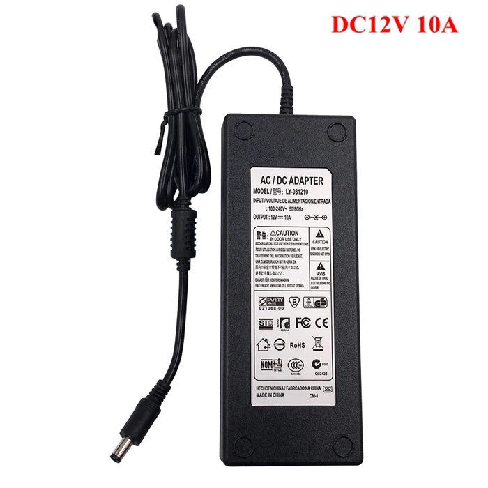 AC110-220V-DC 12 В 1A 2A 3A 5A 6A 8A 10A зарядное устройство для ЕС/США/Великобритании/Австралии переходник трансформатор для светодиодные ленты светильник