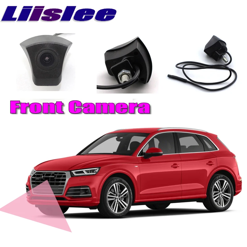 

LiisLee Car Front Camera LOGO CAM Hood Mesh Front CAM For Audi Q5 B9 2016 2017 2018 DIY Manually Control Channel Front Camera