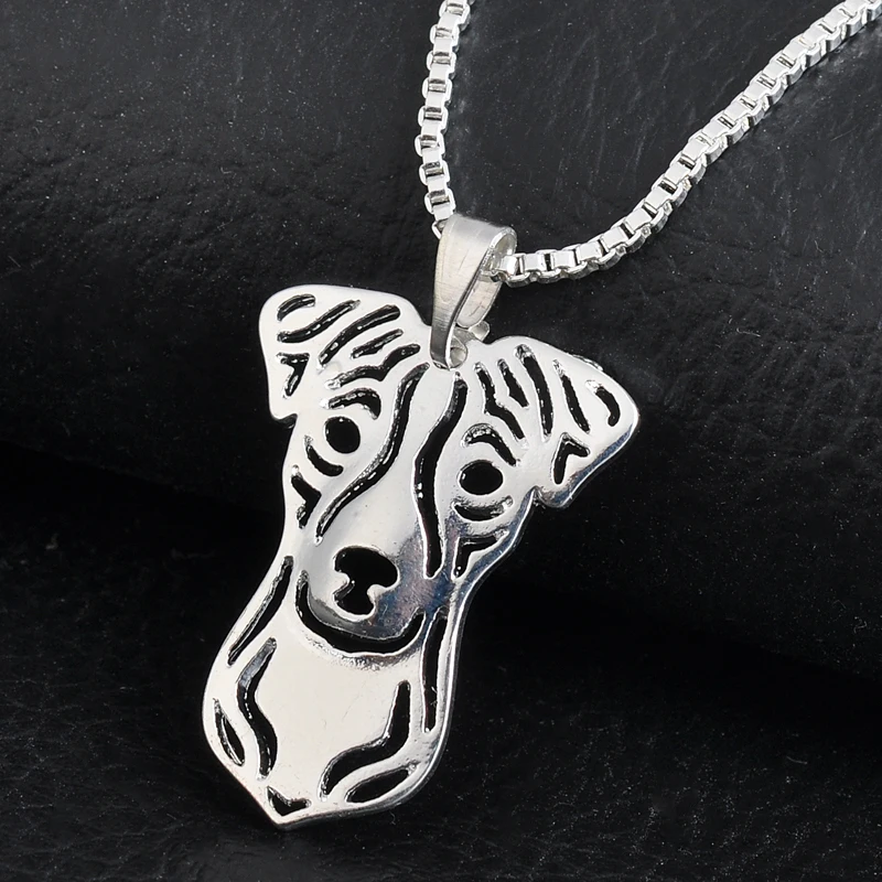 Женское серебряное колье Jack Russell Terrier Ювелирное с надписью Best Friend Прямая