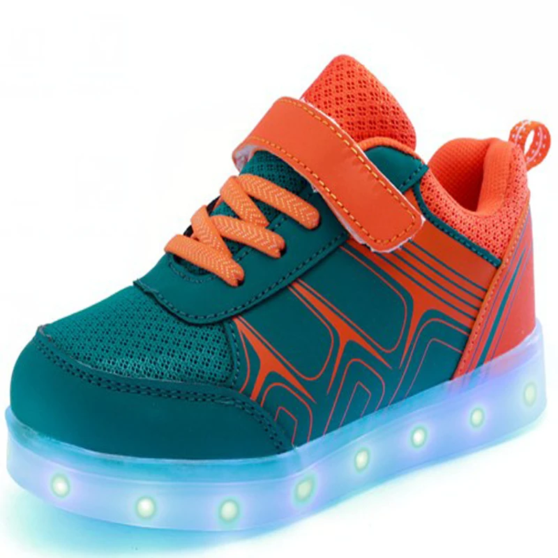 

Led light shoes for children kids boy sneaker with light usb charging shoes charging led luminous colorful sneakers flat girls