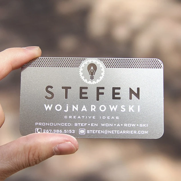Металлическая карточка для деловых карт из нержавеющей стали|metal business card|metal