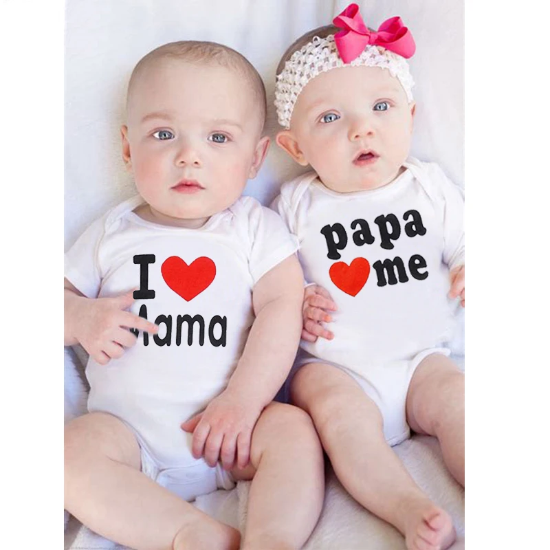 Детское летнее хлопковое боди с надписью Love Me| |