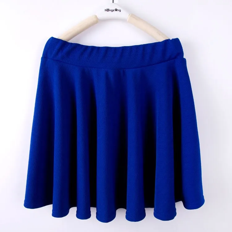 7 цветов Низкая цена женские мини юбки карамельных цветов Плиссированное Повседневное платье для девочек модная дизайнерская одежда