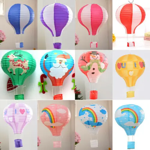 Us 0 67 15 Off 30cm Hot Air Balloon Paper Lantern Ceiling Light Shade Bedroom Fun Lamp Decor Lantern Decorations For Holiday Parties In Lanterns