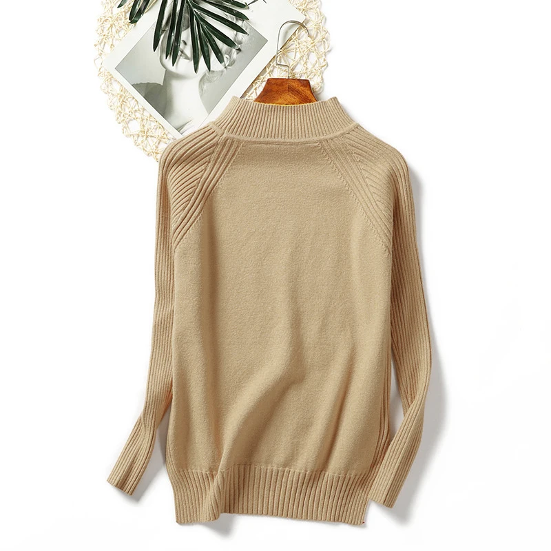 Gogoyouth свитер Для женщин для Зима осенью Разделение джемпер с длинными рукавами Для женщин Водолазка дамы Пуловер кашемировый Тянуть Роковой кофта женская