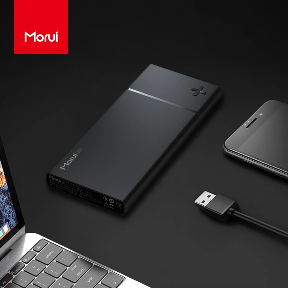 MORUI 10000 mAh Mini Power Bank SN10 Portable Charger Powerbank Dual USB Ultra-thin Black Classic External Battery for Phone MORUI 10000 mAh Mini Power Bank SN10 Portable Charger Powerbank Dual USB Ultra-thin Black Classic External Battery for Phone