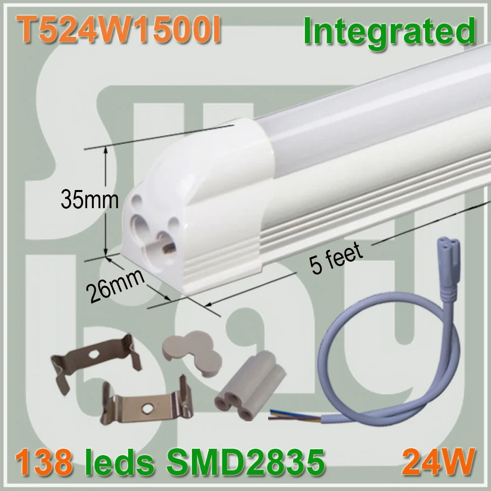 10pcs lot free shipping font b LED b font font b TUBE b font T5 integrated