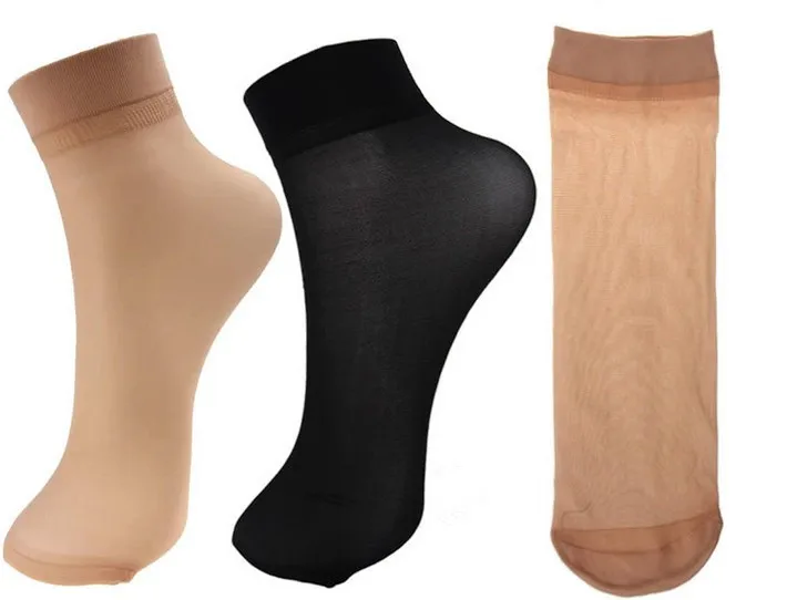 

2019 10 Pairs Abrasion Ladies Summer Sexy Ultrathin Crystal Silk Socks Women High Elastic Transparent Nylon Sock Female
