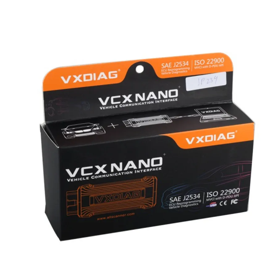 VXDIAG VCX NANO для TIS Techstream V10.30.029 с SAE J2534 без функции Wi-Fi